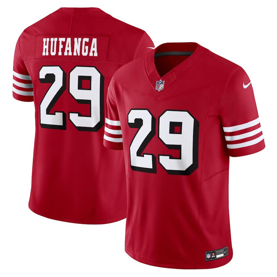 Men San Francisco 49ers #29 Talanoa Hufanga Nike Scarlet Alternate Vapor F.U.S.E. Limited NFL Jersey->san francisco 49ers->NFL Jersey